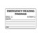 Nevs Information Labels - Emergency Reading 5/16" x 1-1/4" White w/Black X-9406 - alternate 1